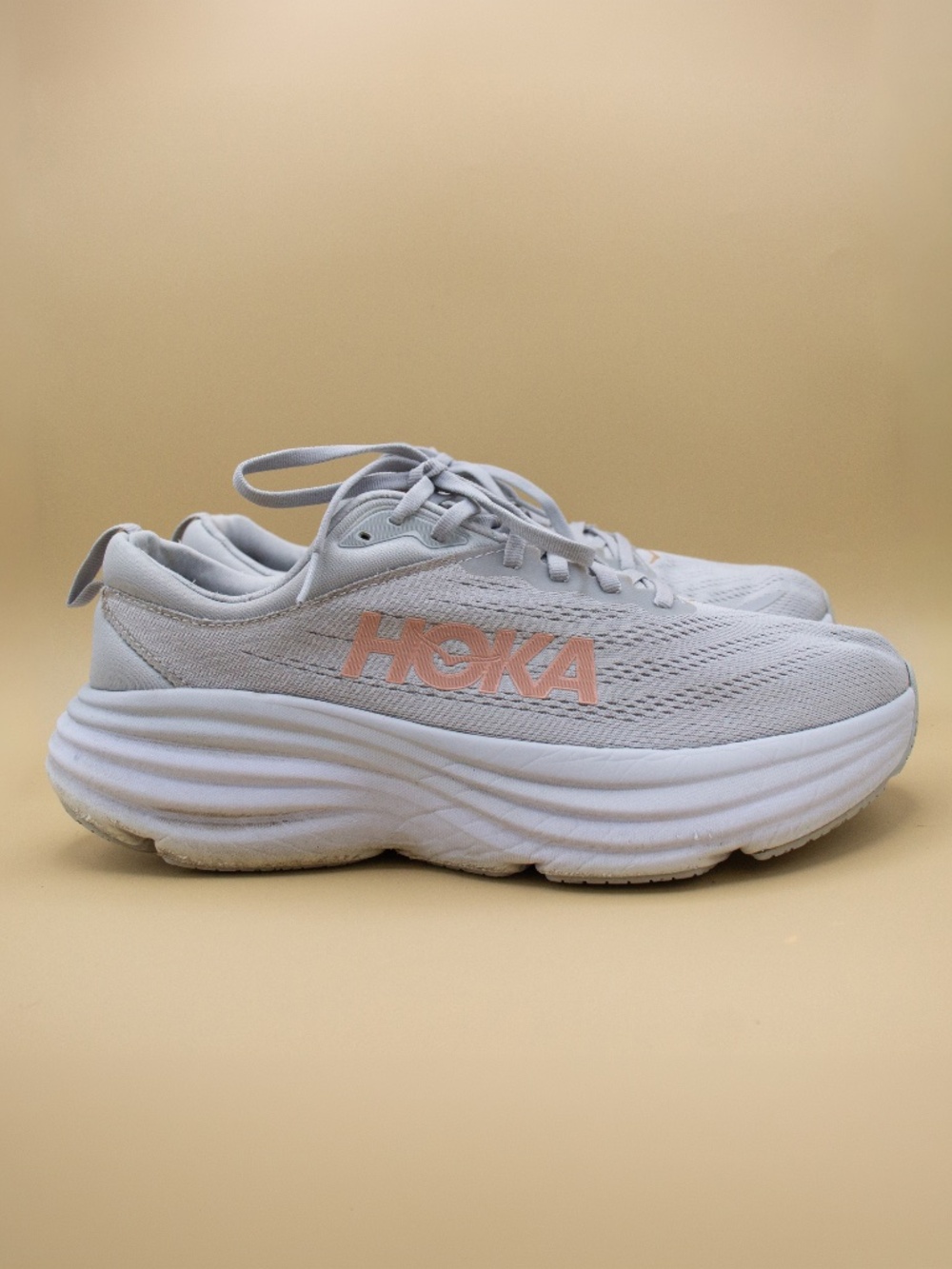 Hoka One One Bondi 8 Harbor Mist Grey Athletic Shoes Women's Size 10 - Picture 3 of 8